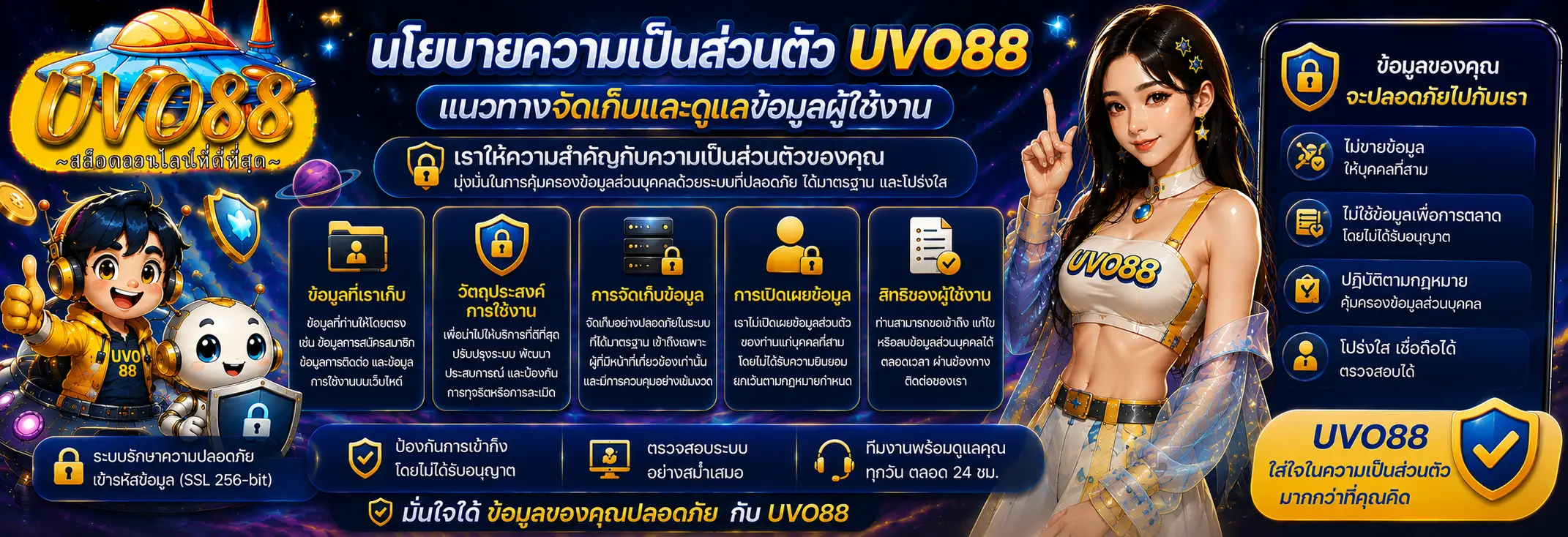 นโยบายความเป็นส่วนตัว UVO88 แนวทางจัดเก็บและดูแลข้อมูลผู้ใช้งาน